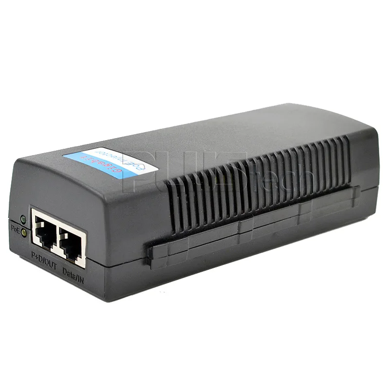 

48V0.8A Gigabit Power over Ethernet Injector PoE switching power supply for 802.3af/at Devices, with AC power cord