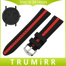 Silicon Rubber Watchband + Device for Timex Males Ladies Watch Band Wrist Strap Substitute Bracelet Black Pink 19mm 20mm 21mm 22mm