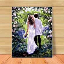 MOLEK удерживайте руки масляной живописи по номерам романтические картины фигурки раскраска рисунок стены плакат для нового домашнего декора