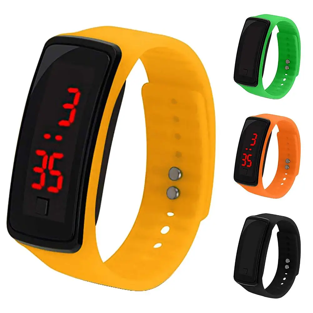 

New Fashion Children Student Electronic LED Sport Silicone Watchband Wrist Watch