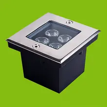 4*1 Вт квадратный светодиодный подземный светильник s светодиодный похоронены светильник плинтус IP65 100 мм* H55MM IP68 открытый светильник 6 шт./лот