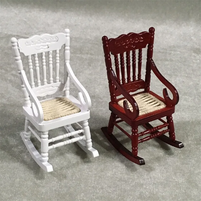 1:12 Holz kleiner Stuhl Puppenhaus Miniaturen Möbel Modell Esszimmer 