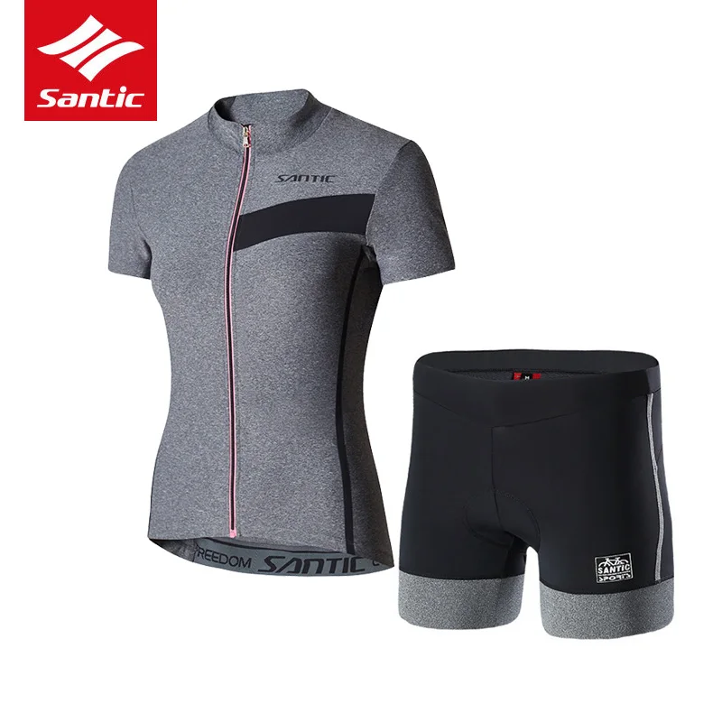 

Santic Women Cycling Jersey Set Pro Team Summer MTB Road Bike Jersey 4D Pad Breathable Cycling Clothing Set Maillot Ciclismo