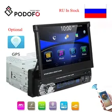 Podofo 1din carro estéreo de áudio rádio bluetooth 7
