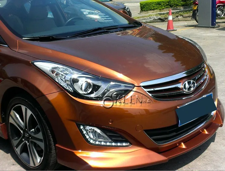 12 в 6000 к светодиодный DRL дневной ходовой светильник для hyundai Elantra 2012 2013 противотуманная фара рамка противотуманный светильник супер белый