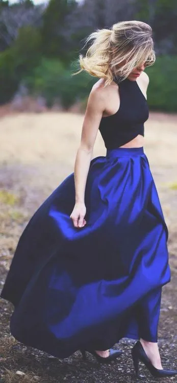 blue skirt