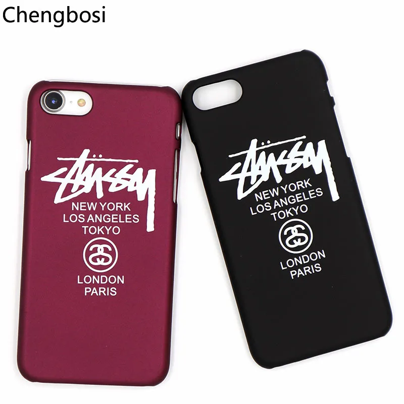 

Matte PC Fashion Creative Letters Pattern for IPhone 5 5S 6 6S 7 8 Plus Phone Case Hard Scrub Back Cover for Couple Gifts