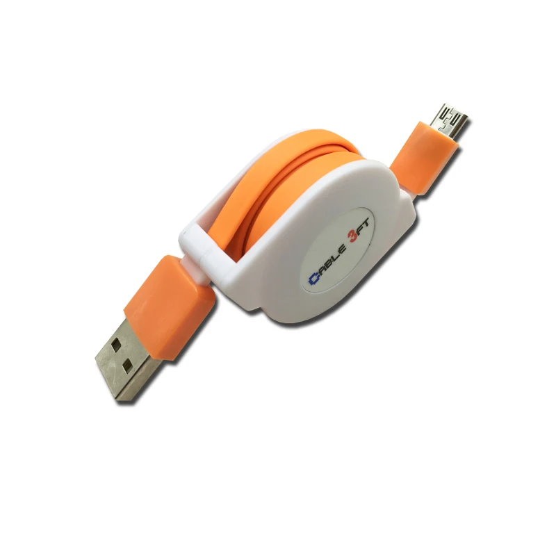 1/2/3 м микро USB Выдвижной кабель для зарядки для samsung Galaxy J3/J5/J7 A3/A5/A7 Портативный кабель для зарядного устройства длиной 3 м