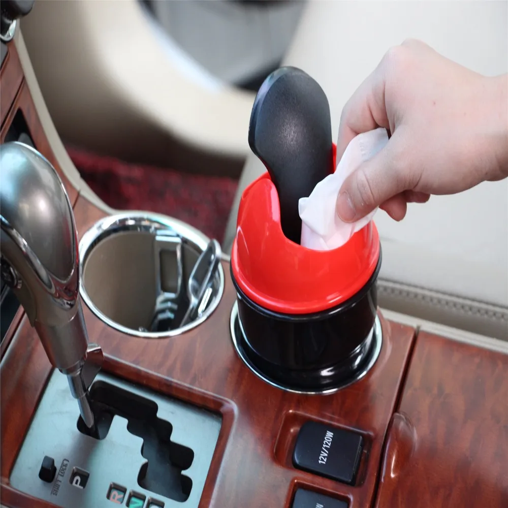 

Car styling Car Trash Bin double clamshell creative mini For KIA Ceed Rio k3 k5 Forte Sorento Sportage R Hyundai SOLARIS