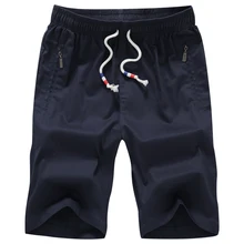 Повседневные мужские шорты для пляжа обшитые мужские шорты быстросохнущие летние однотонные полиэстер новая брендовая одежда бордшорты плюс размер M-4XL
