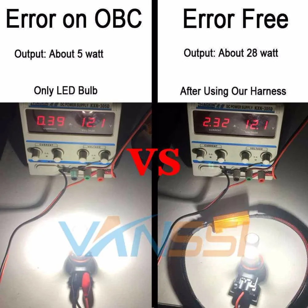 2Pcs H8 H11 H16 HB4 9006 LED Load Resistor Wiring Harness Adapter for Car LED Fog Headlight Bulb Canbus Error Canceller Decoder -in Car Light Accessories ...