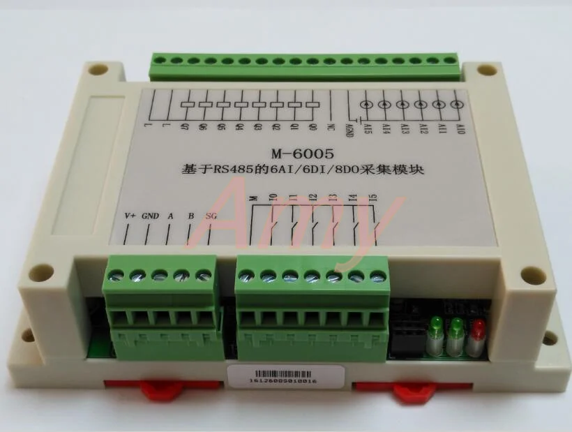 

M-6005 Modbus based 6AI/6DI/8DO acquisition module (current / active / relay)