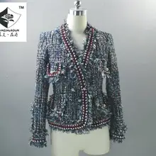 Hss0310 Для женщин грубые Цветочный Вязание пальто