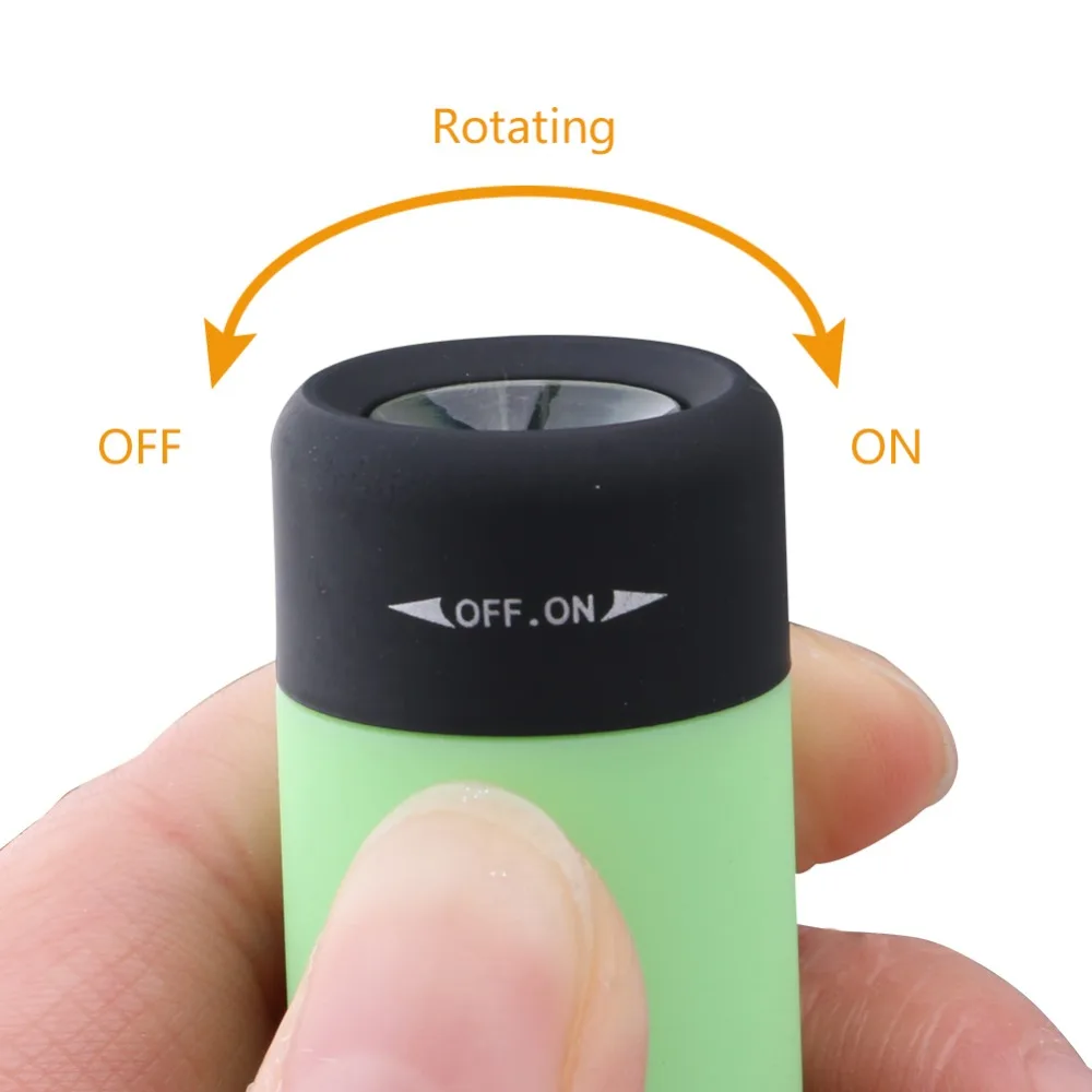 Mini USB Rechargeable Flashlight Portable EDC Pocket Torch 0.3W LED Keychain Light Multicolor Handy Lantern Linternas | Освещение