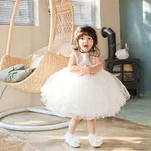 Formal Party Girls s Dresses Children Fancy Flower Girl Vestidos 2017 Fashion Kids Clothes For 3