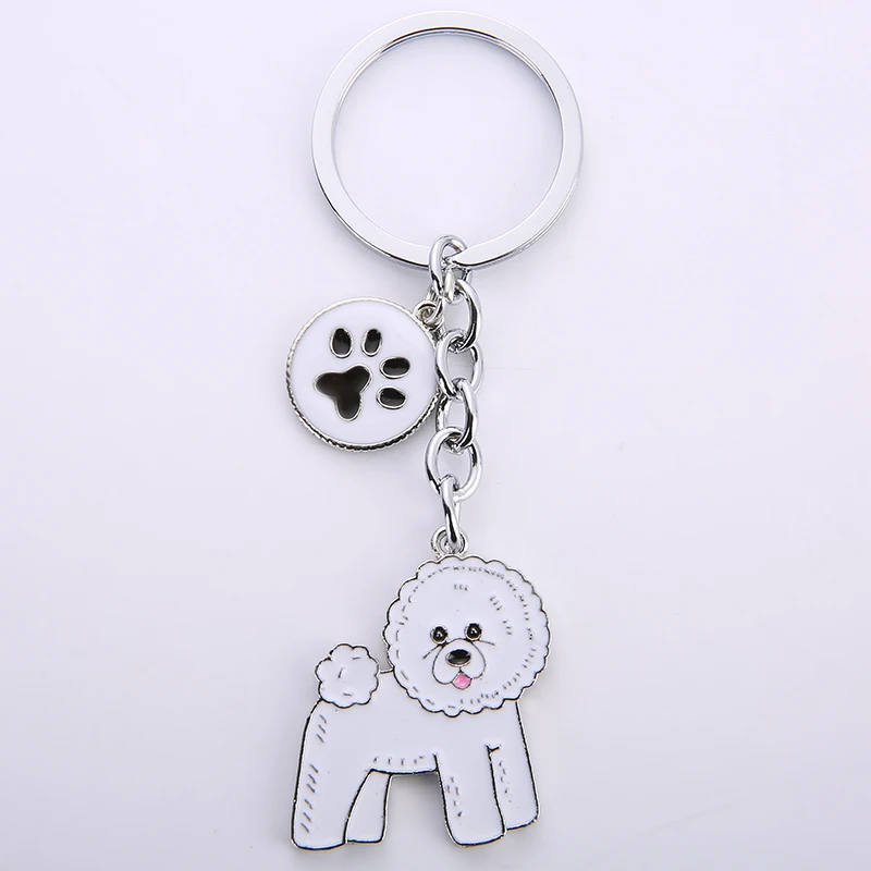 

I LOVE DOGS Pet Keyrings Tenerife Dog Keychains Woman Men Cute Lovely Car Key Ring Luxury Door Key Chains Fashion Jewelry
