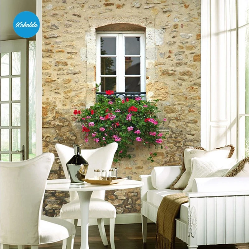 XCHELDA Custom 3D Wallpaper Design Mediterranean Windows Photo Kitchen Bedroom Living Room Wall Murals Papel De Parede XCHELDA Custom 3D Wallpaper Design Mediterranean Windows Photo Kitchen Bedroom Living Room Wall Murals Papel De Parede