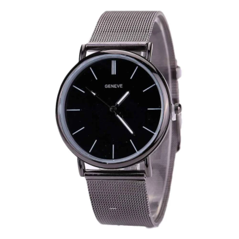 

Watch Men Women Watches relogio masculino unisex Lovers Metal Mesh Band Luxury Fashion Quartz WristWatches Gift relogio feminino
