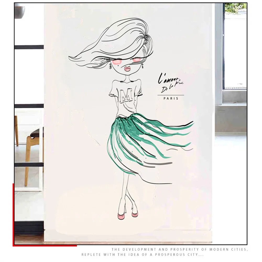 Wallpaper Cute Diy Lovely Girl Art Wall Stickers For Kids Rooms