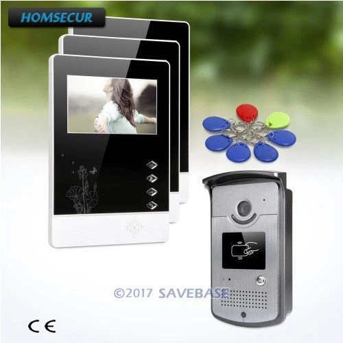 HOMSECUR 1V3 4.3inch TFT LCD 4.3inch Video Door Entry Phone Call System with Intra-monitor Audio Interaction for Apartment HOMSECUR 1V3 4.3inch TFT LCD 4.3inch Video Door Entry Phone Call System with Intra-monitor Audio Interaction for Apartment