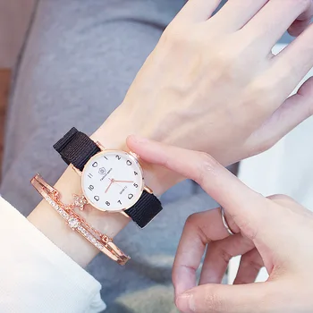 

reloj mujer Hot Sale Watch Women Canvas Strap Geneva Quartz Watch Fashion Casual Ladies Watch Wrist Watch Girl Relogio Feminino