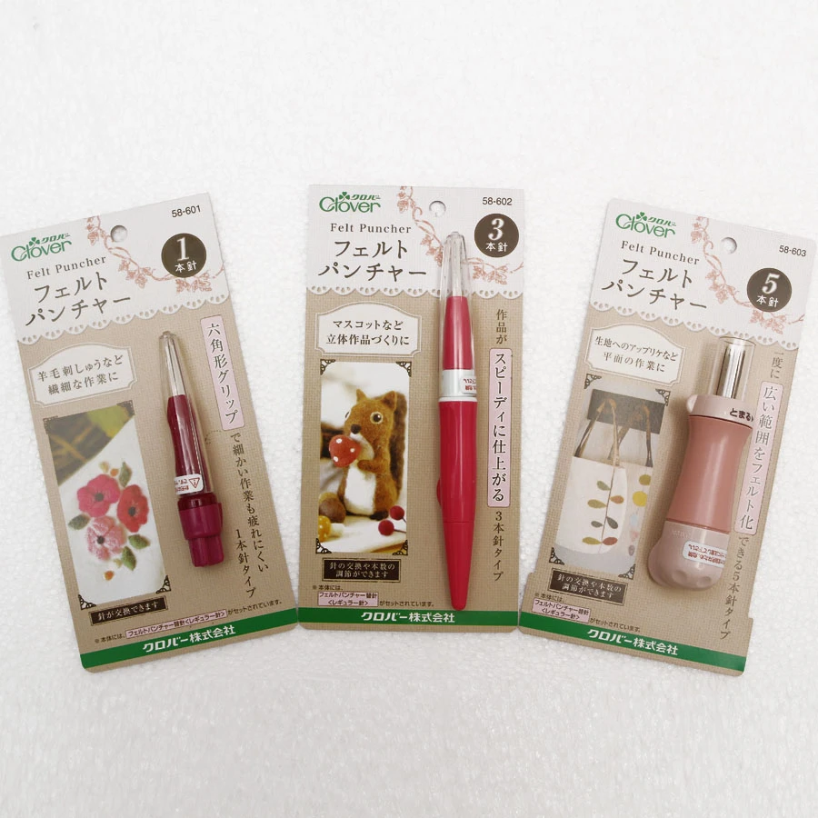 Clover felt puncher 3-needle 58-602 japan import Clover felt puncher 3-needle 58-602 japan import