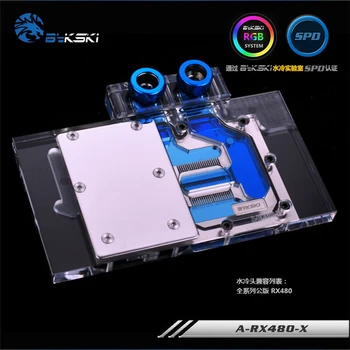 

Bykski A-RX480-X .AMD public version RX480 RX470 Full Cover Graphics Card water cooling Block