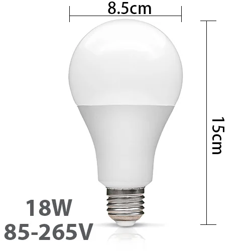Светодиодный светильник E27 110 В 220 в 85-265 в настоящая лампада 3 Вт 5 Вт 7 Вт 9 Вт 12 Вт 15 Вт 18 Вт Высокое качество Bombillas Точечный светильник - Испускаемый цвет: 18W 85-256V