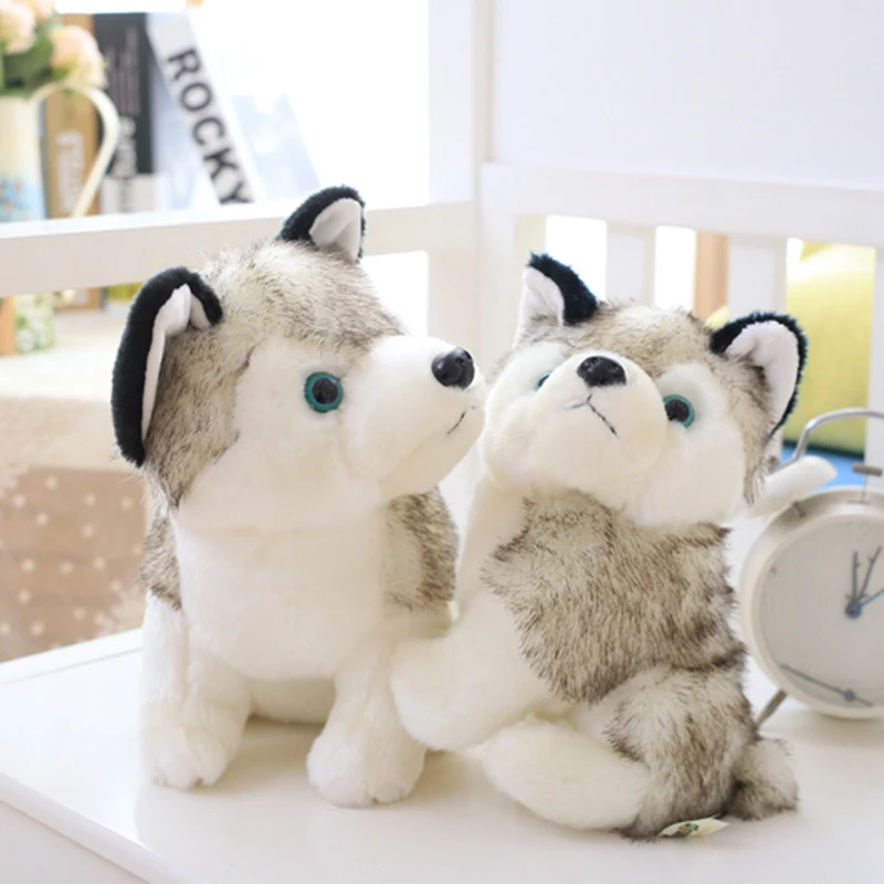 

Cute Husky Dog Plush Toy Little Wolf Soft Stuffed Animal Adorable Plushy kawaii Kids Doll Fluffy Birthday Gifts for Children Boy