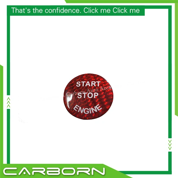 

For BMW F20 F21 F22 F23 F30 F31 F32 F33 F10 F11 F12 F13 F01 F02 X1 Add on Style Carbon Fiber Engine Start Button Cover- 1 piece