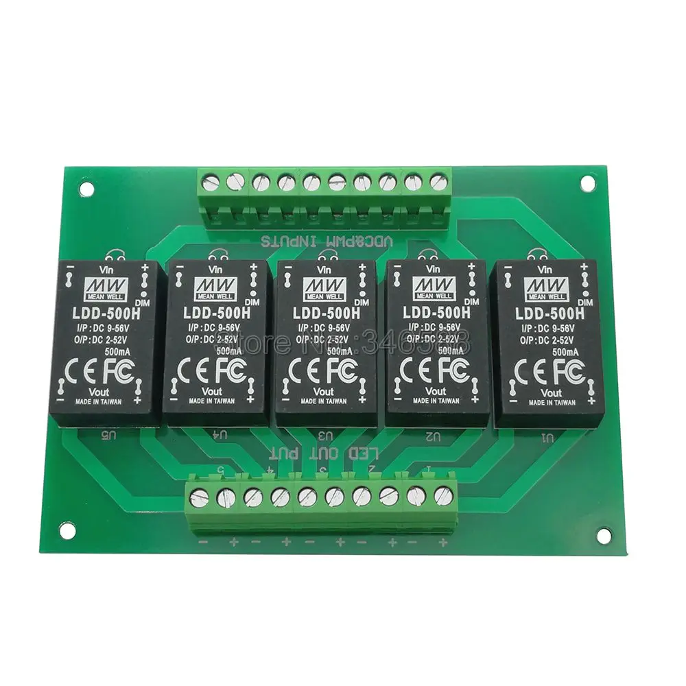 5 Kanaals Meanwell LDD-700H LDD-500H LDD-1000H LDD-350H LDD-600H LED Driver LDD Circuit PCB Board LDD Dimmer Controller