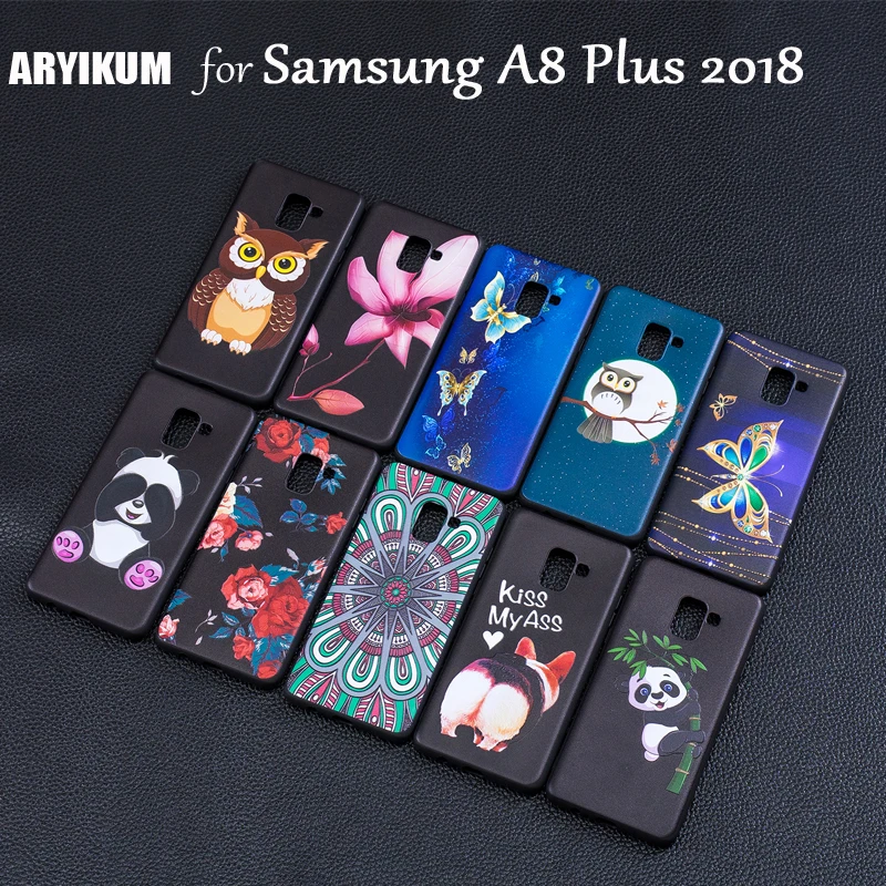 Роскошная задняя крышка для samsung Galaxy A8 Plus 2018 чехол силиконовый плюс A730F мультфильм