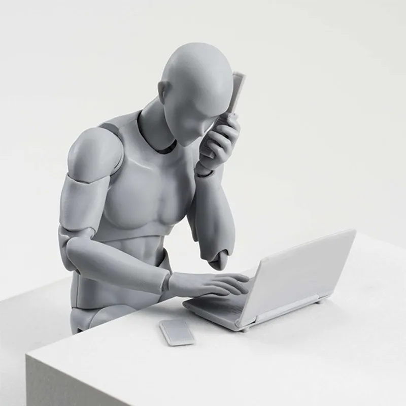2 Style Body Chan Pale Gray Color 14cm Figma Bandai SHF Ferrite PVC Action Figure Figma (9)