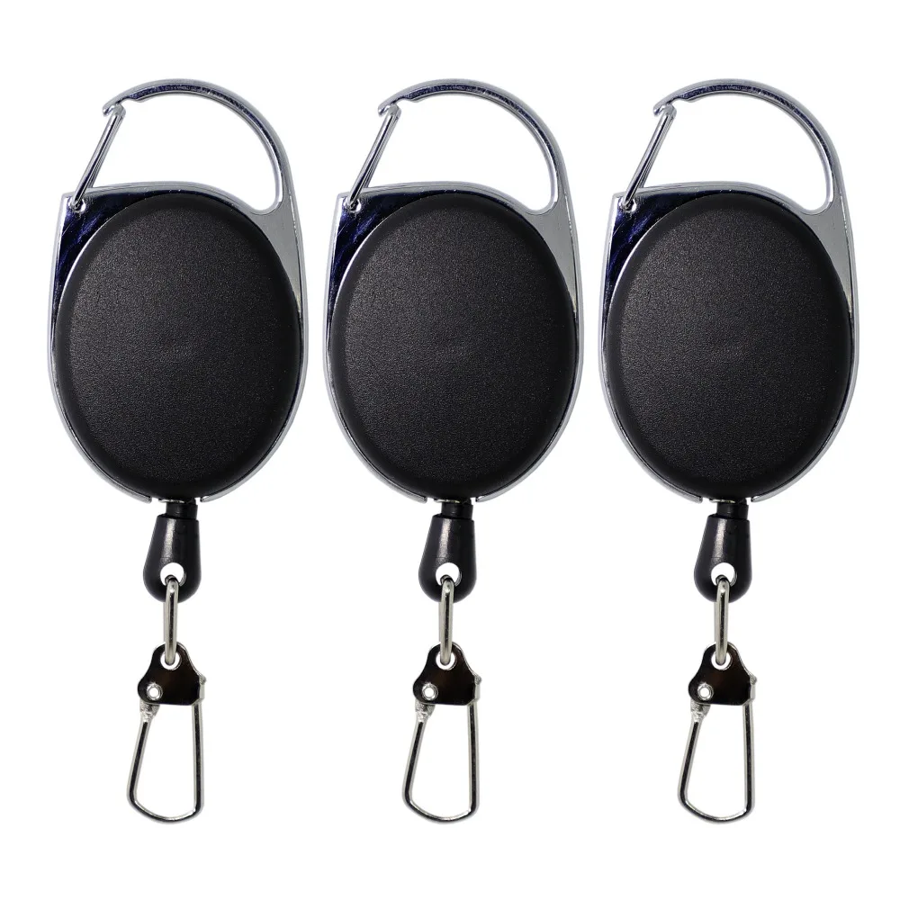 

SAMSFX Fly Fishing Tools Zinger Retractor Extractor Keeper Tether Retractable Reel Anglers Badge Holder Fishing Tackle Boxes