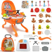 40 шт./компл. ночное белье, детская одежда барбекю тележка магазин игрушек играть в игры комплект Пособия по кулинарии весело моделирование ящик для инструментов игрушки детские развивающие игрушки