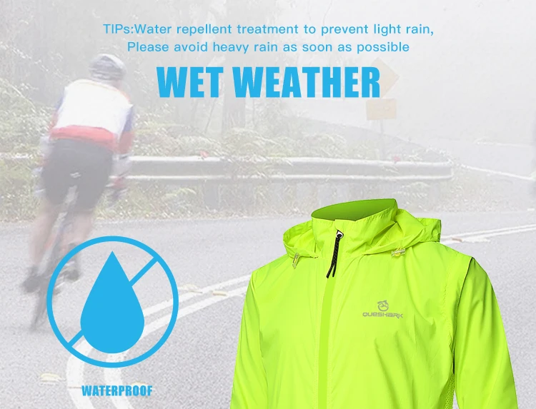 QUESHARK Professional Men Long Sleeve Cycling Jackets Windproof Waterproof Sleeveless Vest Bike Windbreaker Bicycle Clothing