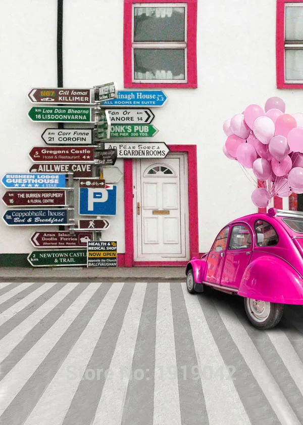 

Photo Studio photo backdrops background photo props car door signpost retro stor photography 5x7ft vinyl photography backdrops