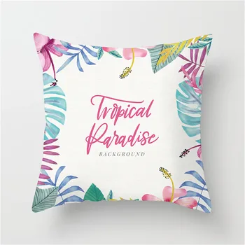 

Fuwatacchi Flower Pillow Case Home Decor Printed Cushion Cover tropical Stlye Floral Throw Pillowcase Decorative Pillows Cover