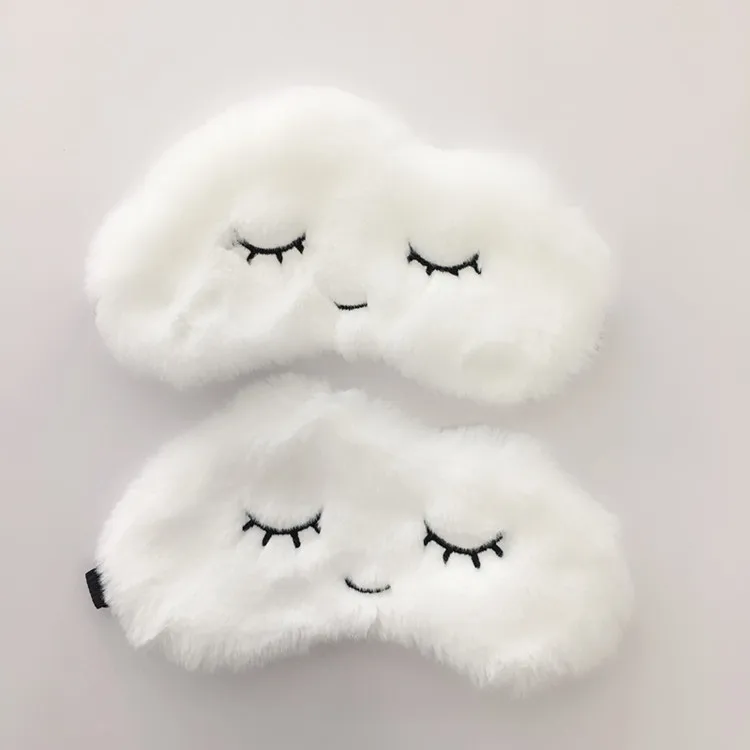 

Soft Eye Masks Blindfold Super soft plush Cartoon cloud eye mask cute eyelashes sleep shade Eyepatch Sleeping Aid Eye Patch Gift