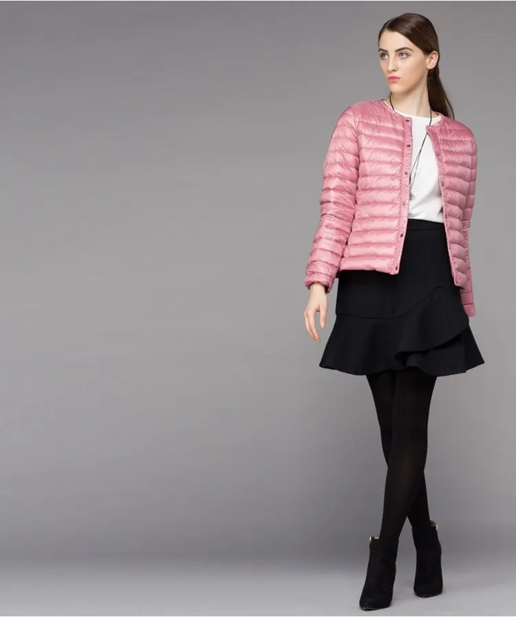 NewBang Brand dół płaszcz żeński ultra lekki dół kurtki kobiety cienkie Slim wiatrówka bez kołnierza płaszcz lekki ciepły Parkas -