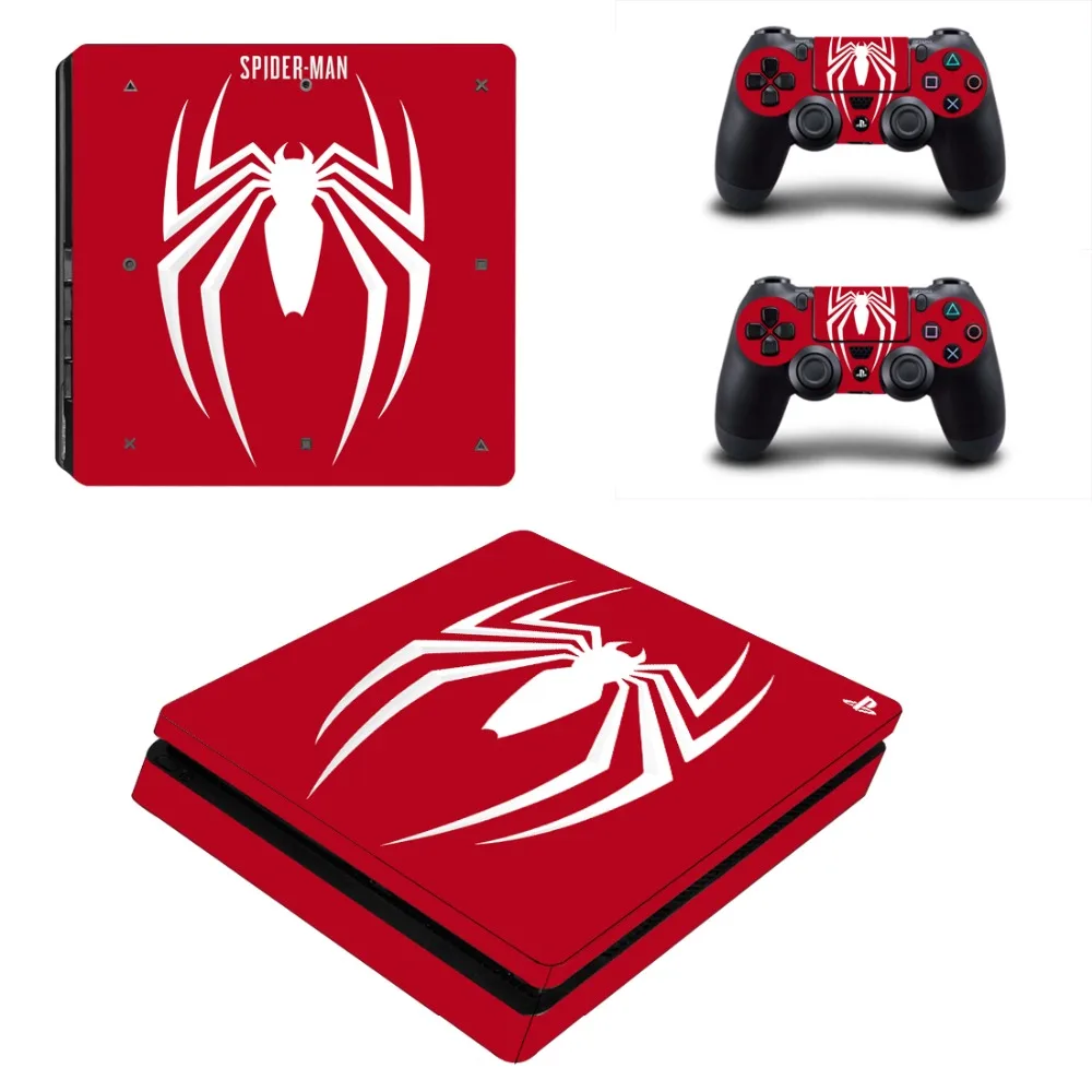 

Spiderman Spider Man PS4 Slim Skin Sticker Decal for Sony PlayStation 4 Console and 2 Controller PS4 Slim Skins Sticker Vinyl