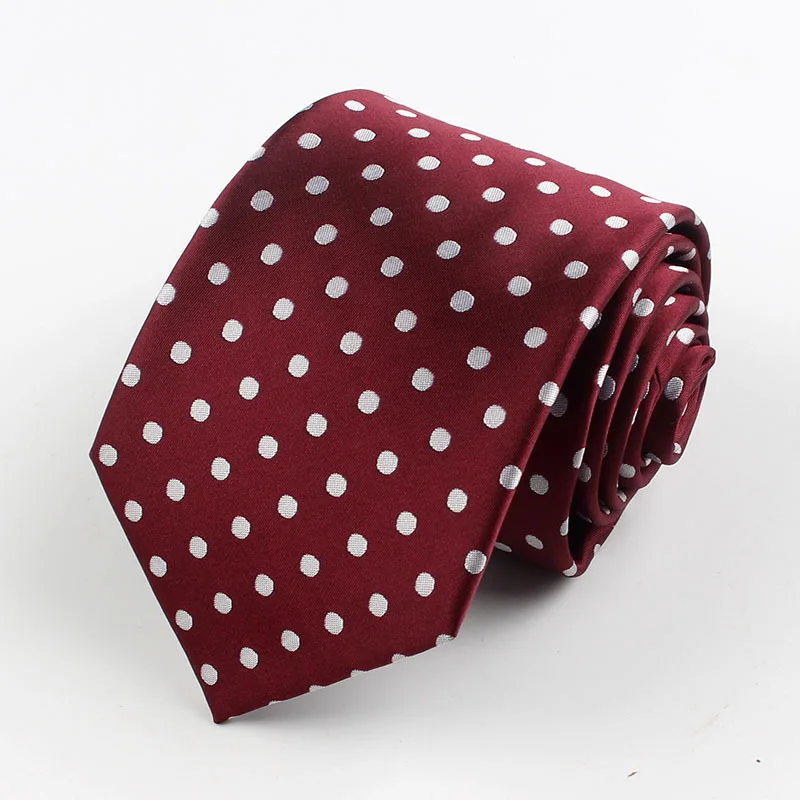8 см, мужские обтягивающие модные галстуки в горошек, мужской тонкий галстук из полиэстера в горошек, Мужские жаккардовые галстуки из полиэстера для нежных мужчин