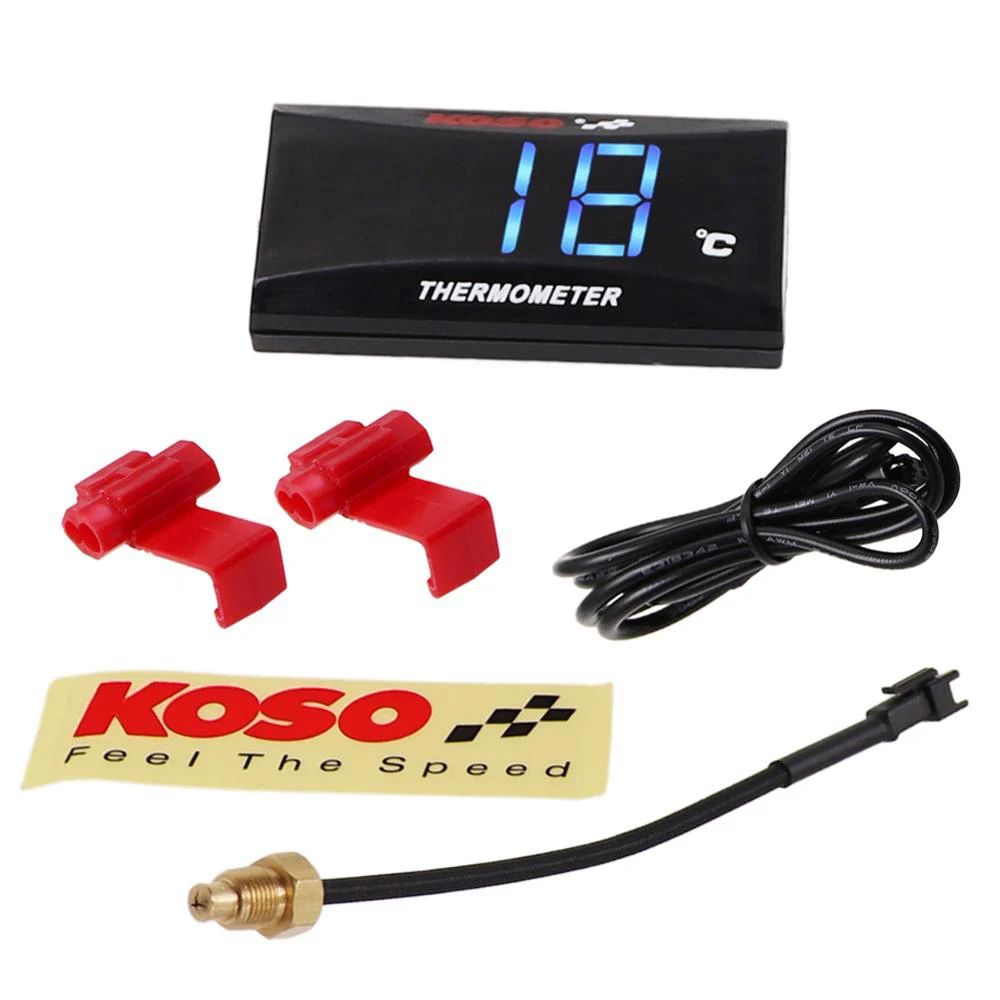 KOSO Universal Motorcycle Thermometer Meter Water Temperature Sensor Adapter with 18mm/22m for Kymco AK550 Xmax 300 BMW R1200GS