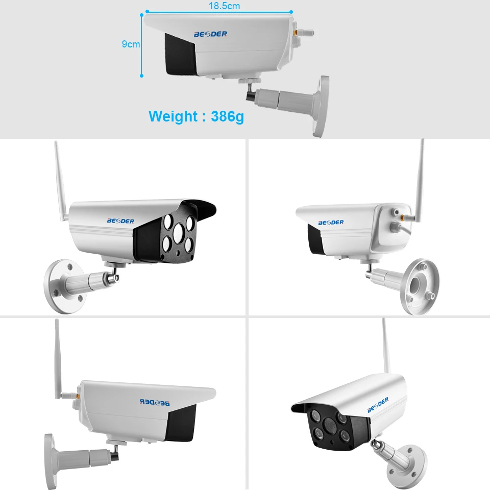 Besder двухсторонняя аудио ip-камера Безопасности s WiFi уличная Беспроводная ip-камера с слотом для sd-карты P2P 2 шт. ИК светодиодный+ 2 шт. белый светильник светодиодный