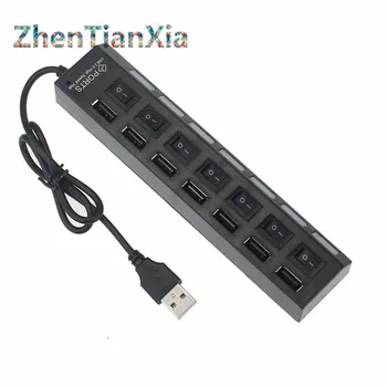 

New High Speed 7 Port USB Hub 1.1 Power Adapter Cable For PC Laptop Sharing With Power On/Off Switch