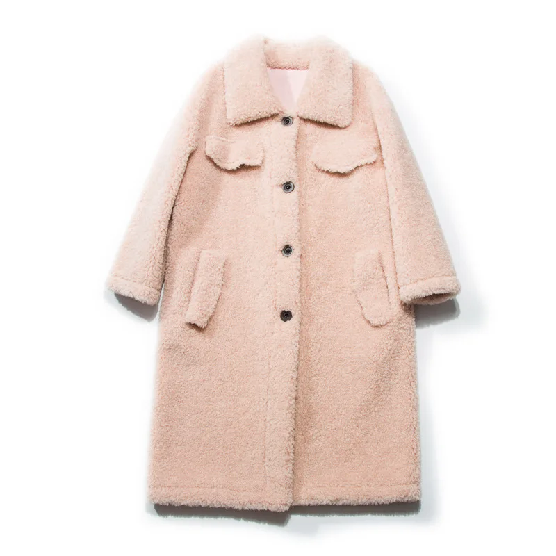 Новое пальто из овечьей шерсти, шерстяное пальто с мехом, мериносовая шерсть