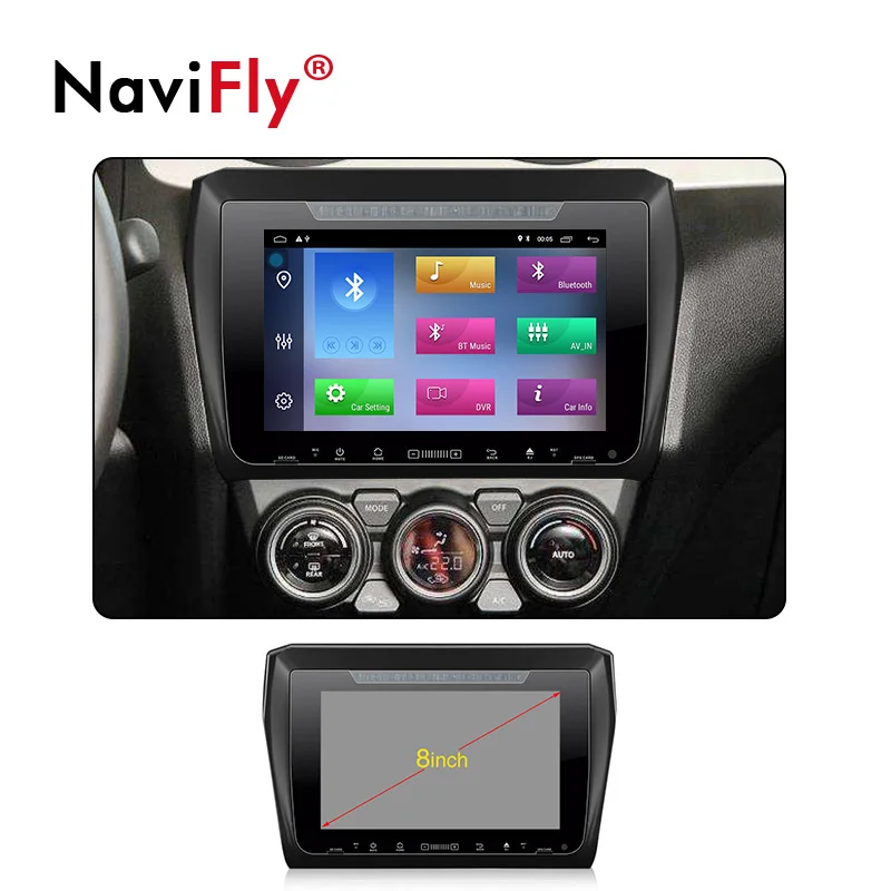 Top Android 9.0 Quad Core Car DVD multimedia Player For suzuki swift 2017 2018 2019 with radio gps navigator DVR view camera 1