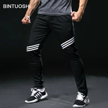 BINTUOSHI штаны для бега мужские с карманами Футбол тренировочные штаны для бега фитнес, тренировки, Спорт Брюки