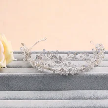 Jonnafe Vid Impresionante Crystal Pelo de La Boda Accesorios Nupciales Hechos A Mano Tiara Diadema Tiaras de la Corona de Plata de Las Mujeres