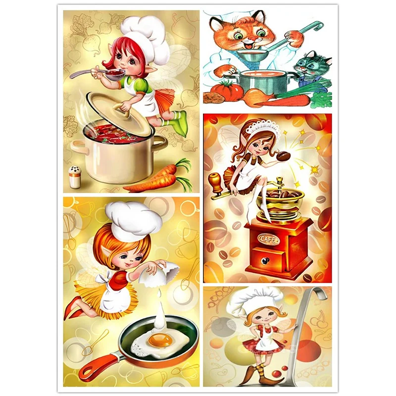 

Diamond embroidery 5D DIY Diamond Painting cartoon girl cross stitch kits needlework rhinestone diamond Mosaic christmas gift ZT